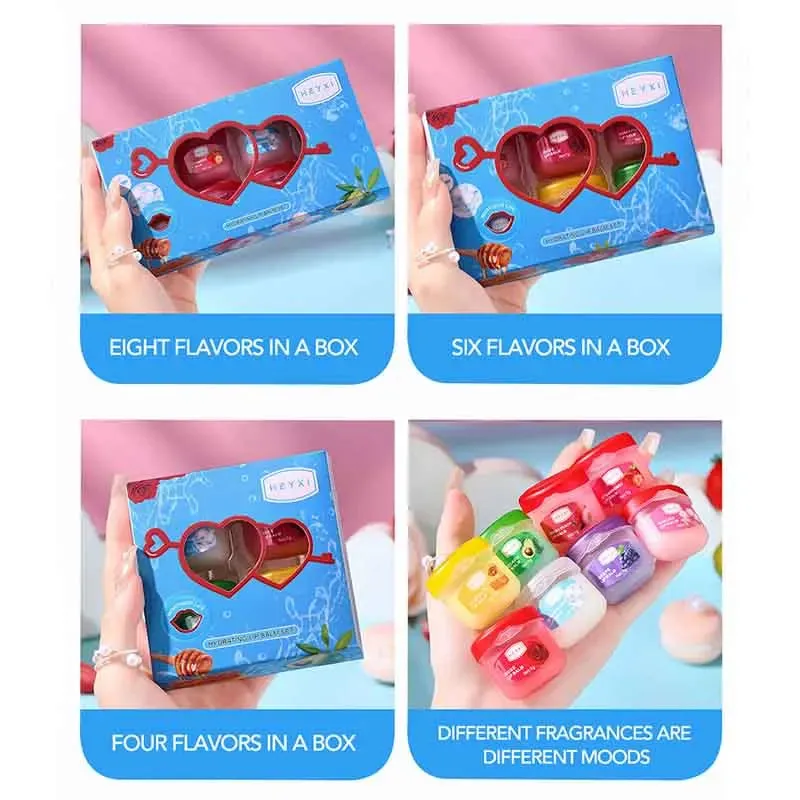 8 Piece Moisturizing Lip Balm Set For Plump Lips