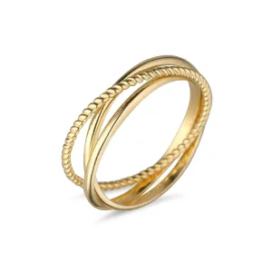 9kt Gold Three Interlocking Gold bands Ring