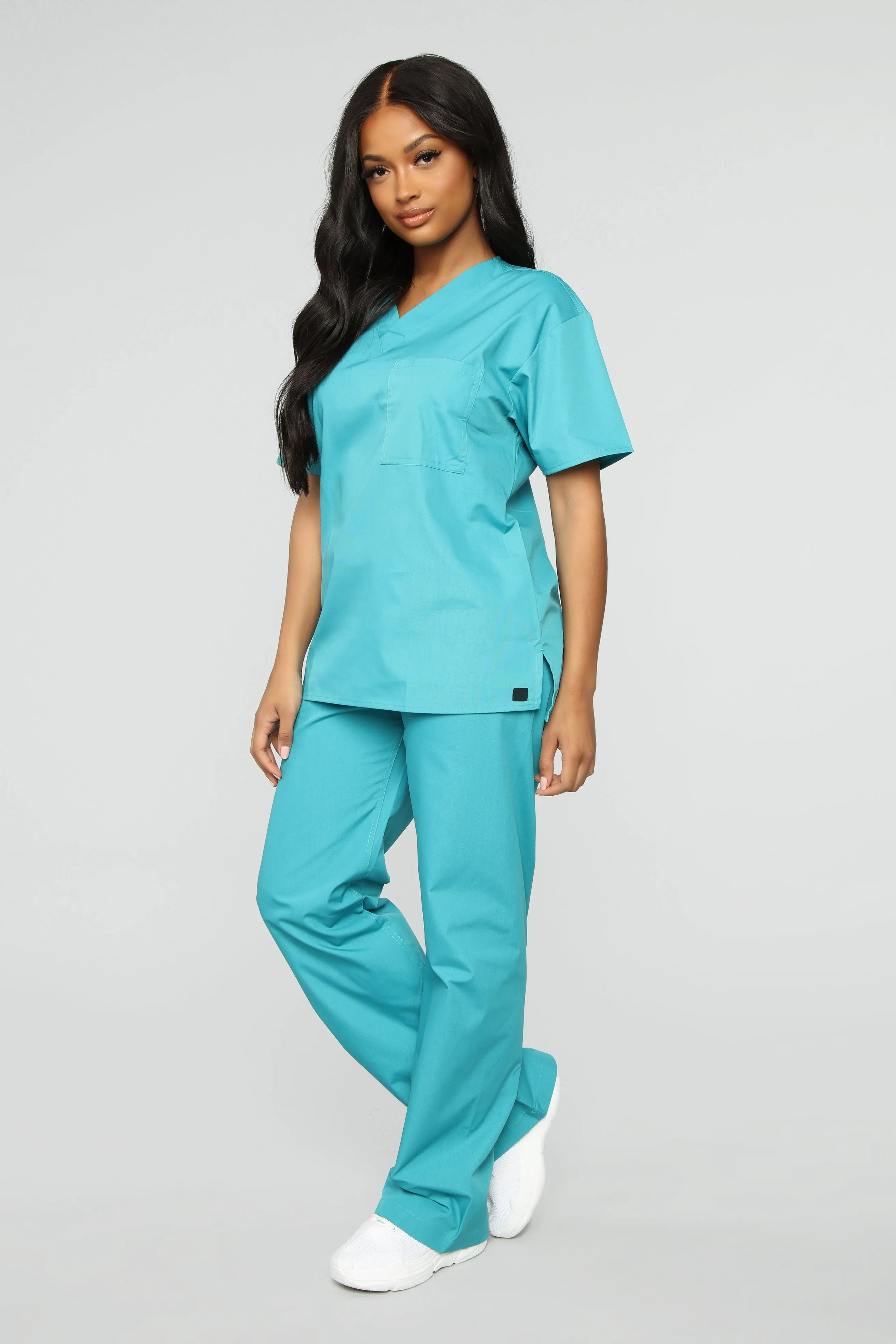 All Better Now Scrub Top - Turquoise
