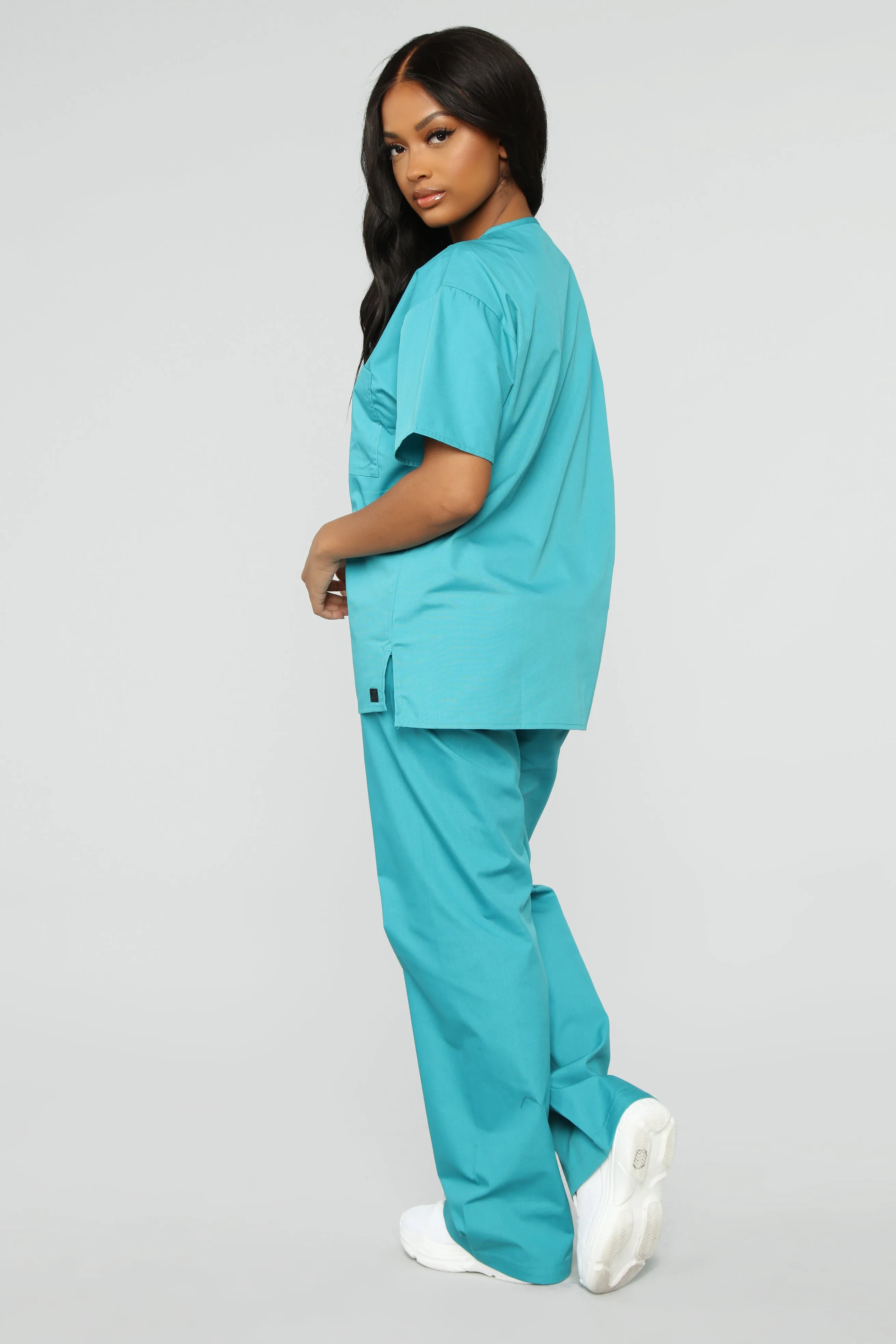 All Better Now Scrub Top - Turquoise