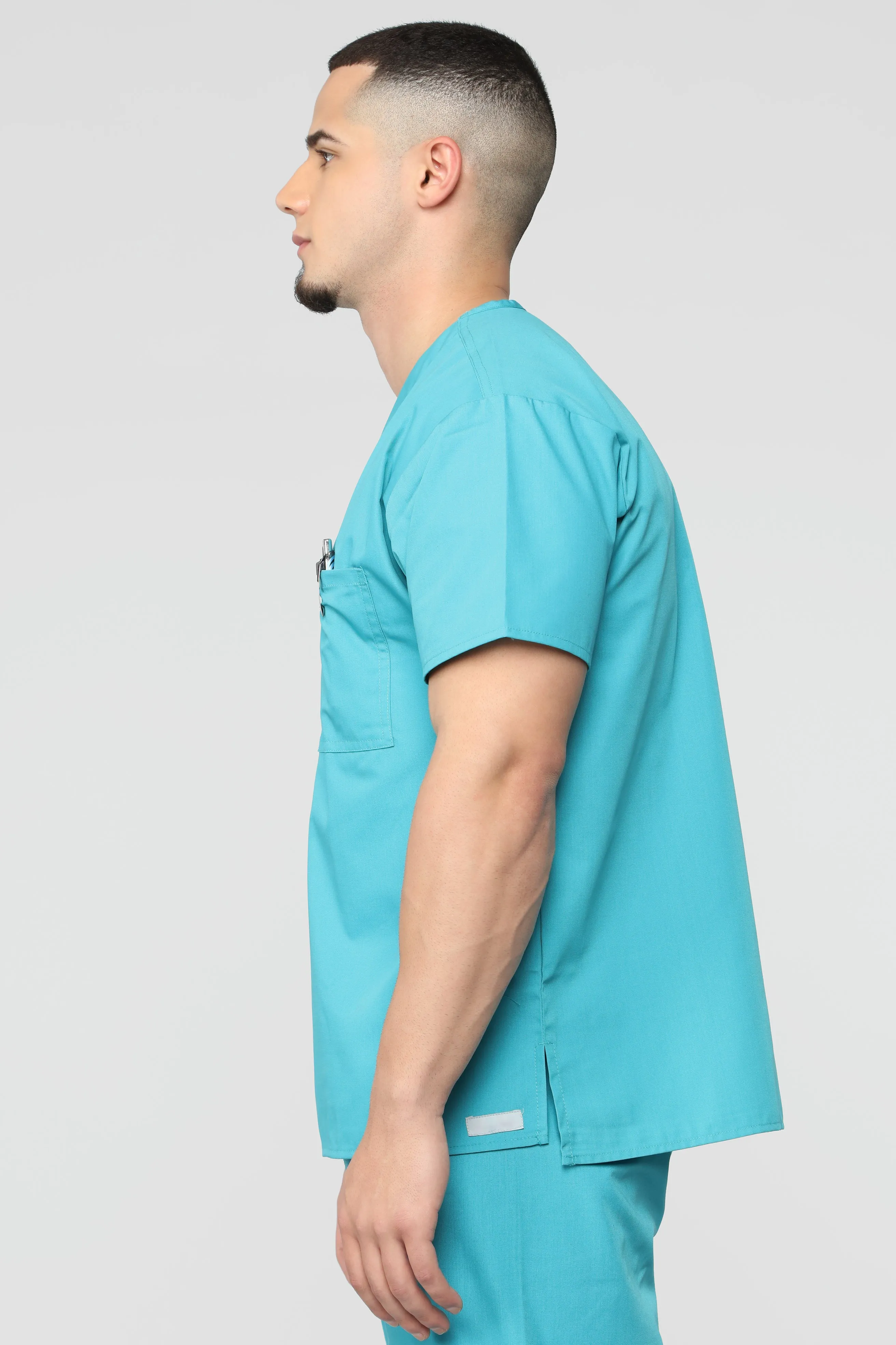 All Better Now Scrub Top - Turquoise
