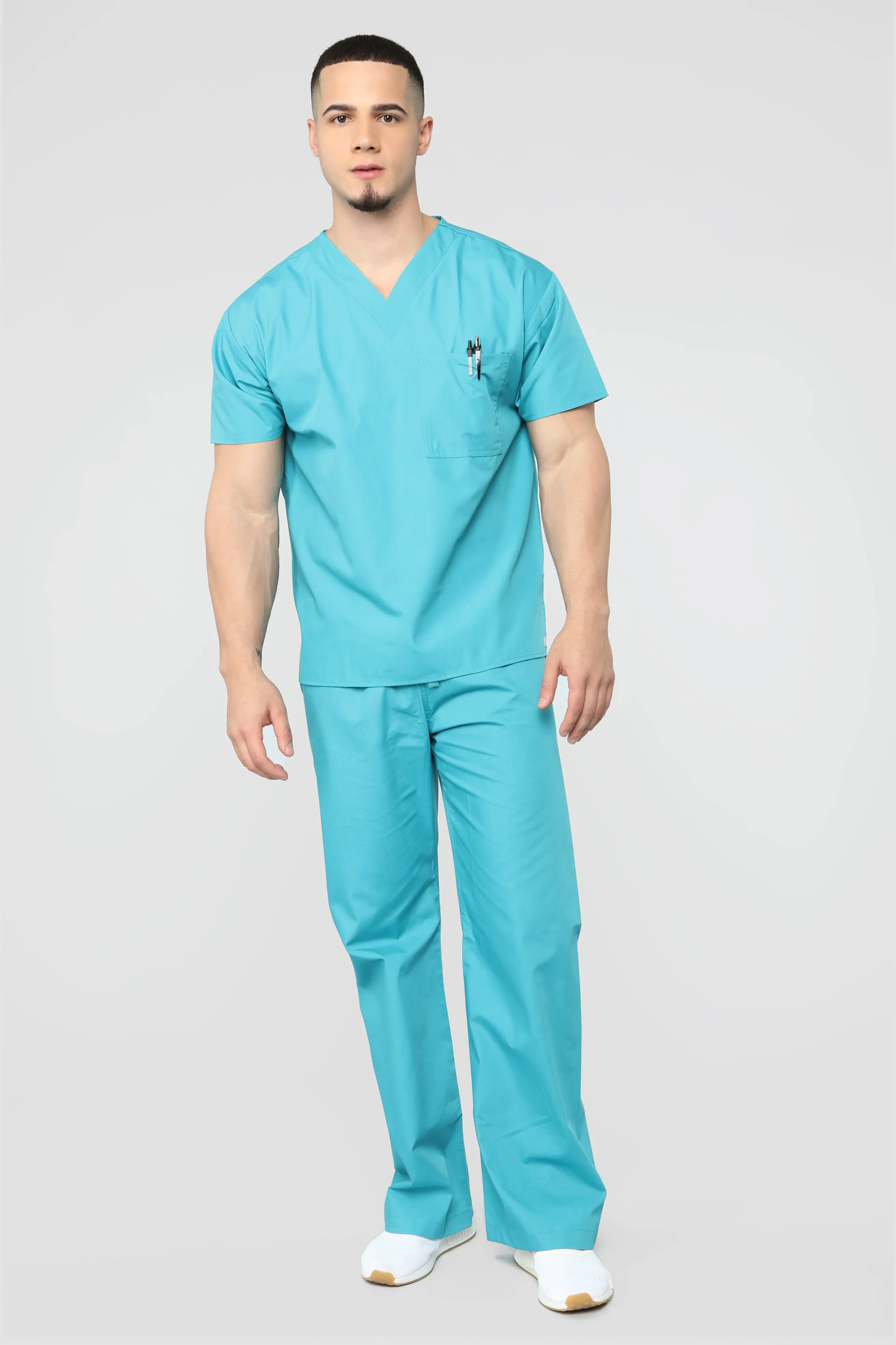 All Better Now Scrub Top - Turquoise