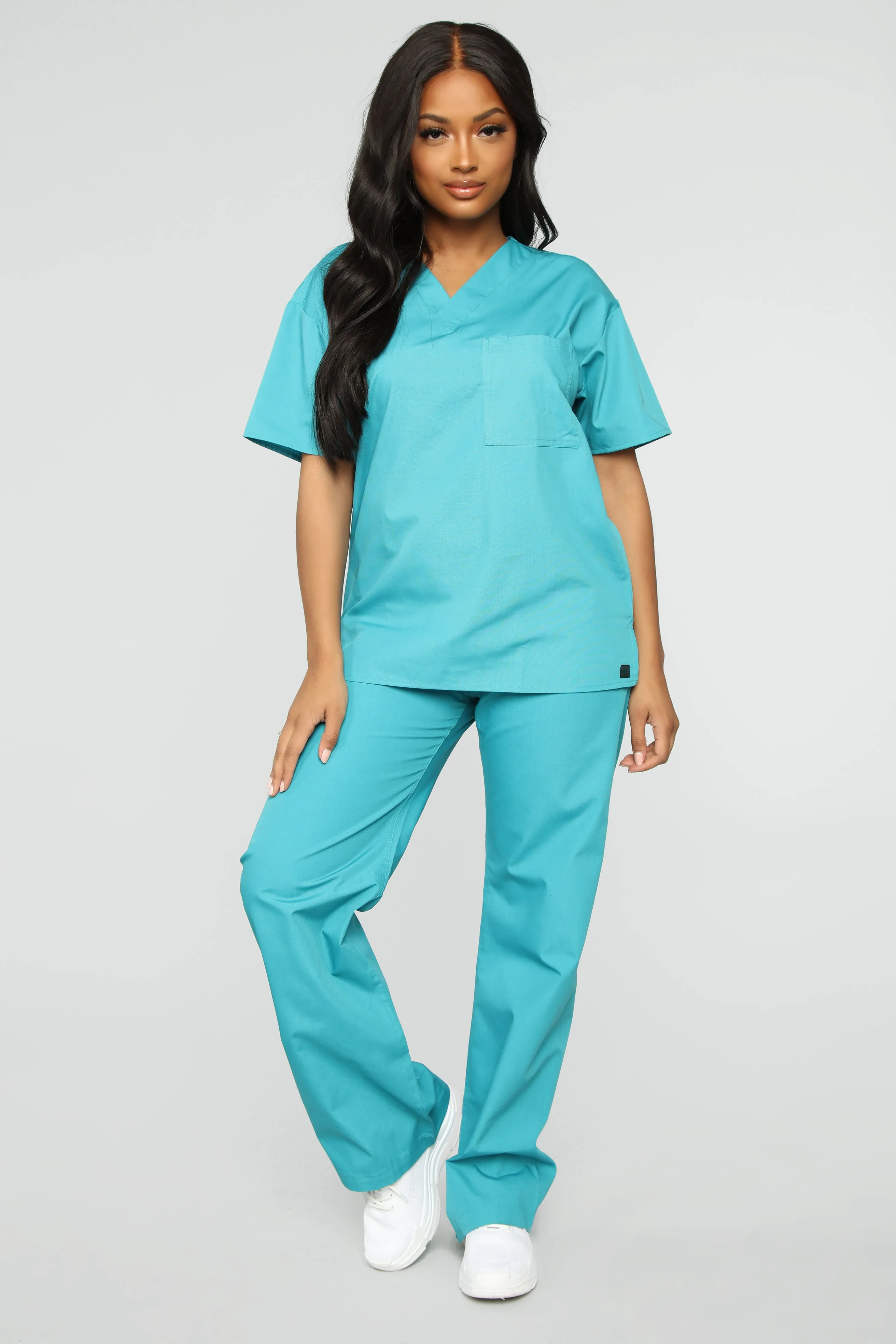 All Better Now Scrub Top - Turquoise