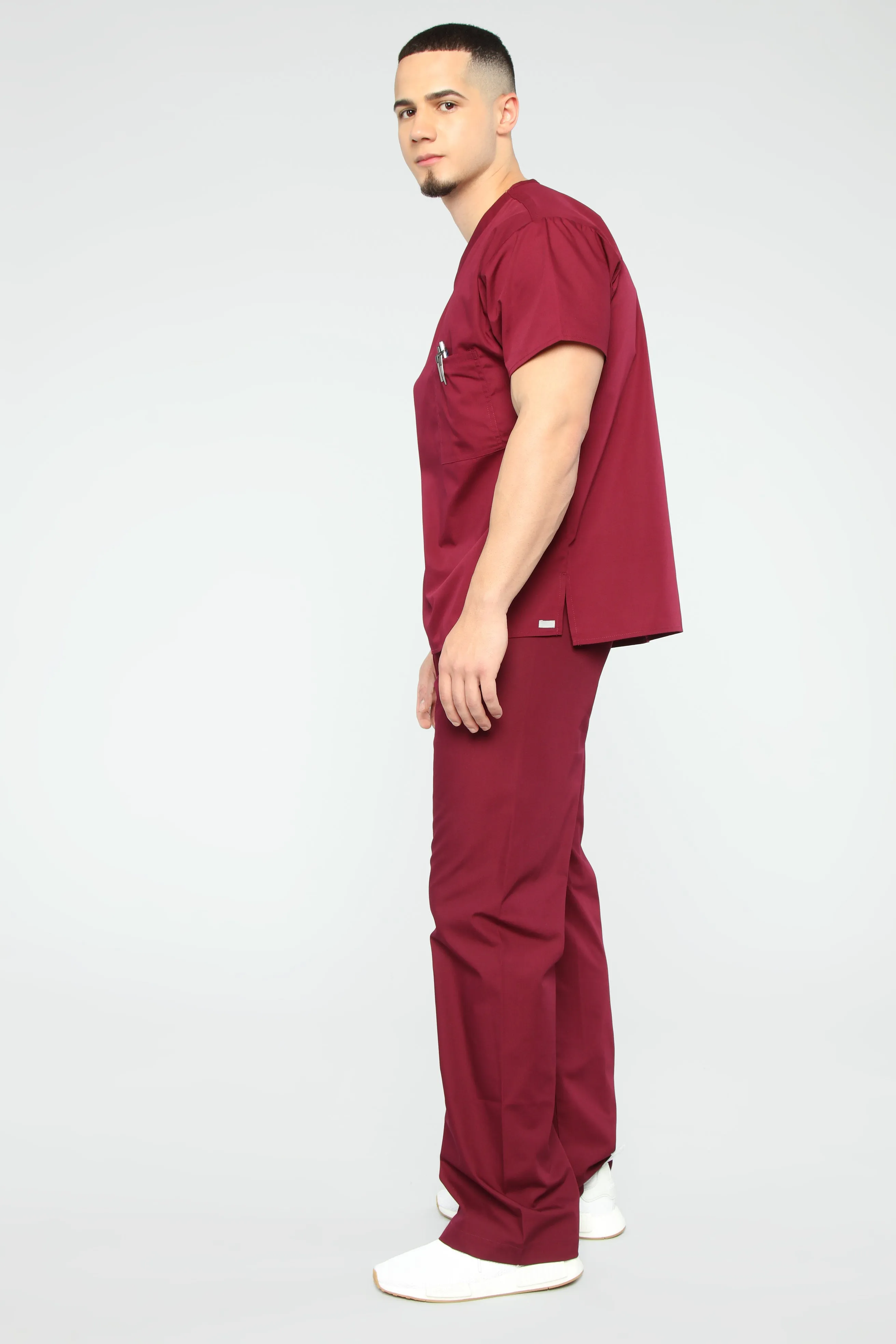 All Better Now Scrub Top - Wine
