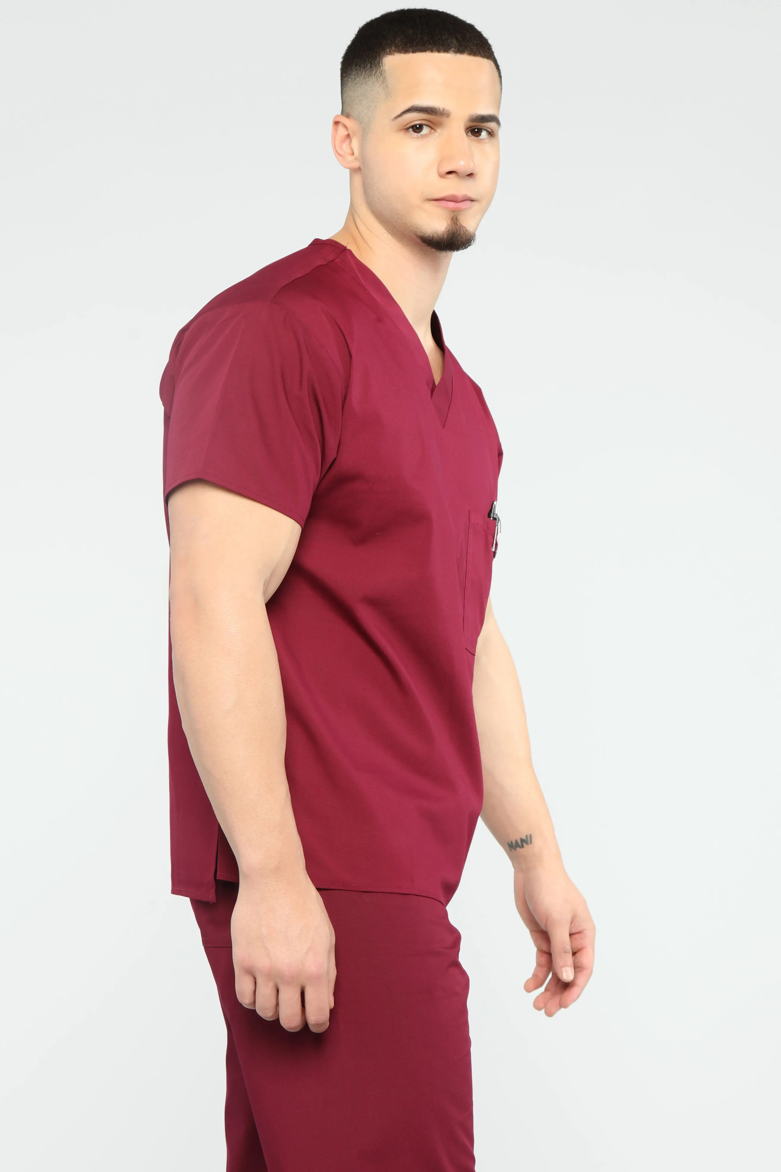 All Better Now Scrub Top - Wine