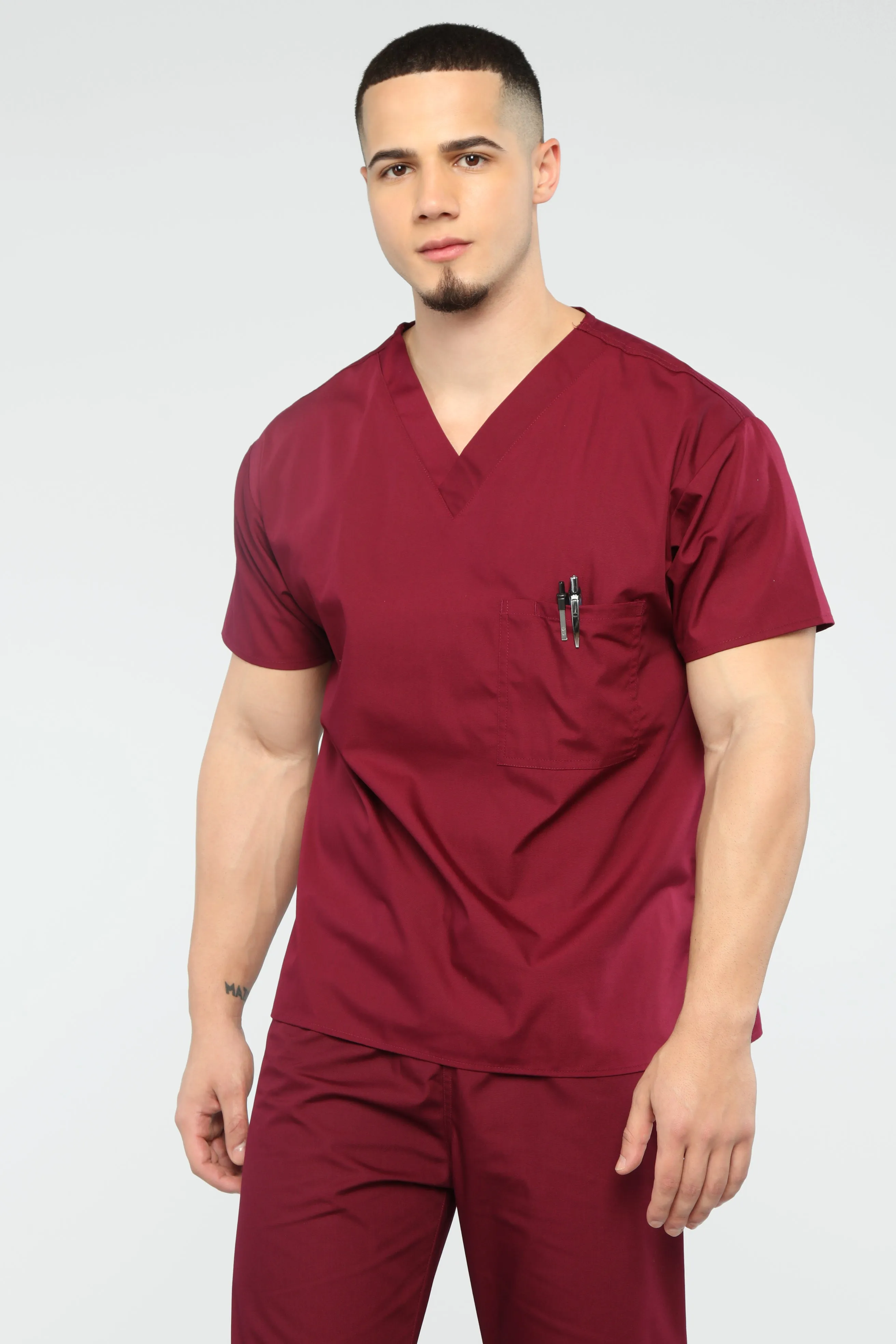 All Better Now Scrub Top - Wine