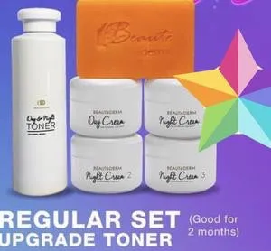 Beautederm Regular Set with upgraded toner 120ml ( large ) - ( 120 ML toner , 20 grams creams )