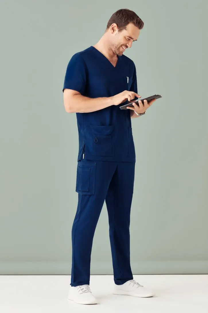 Biz Care CSP946ML Mens Avery Poly Elastane Stretch Cargo Straight Leg Pant