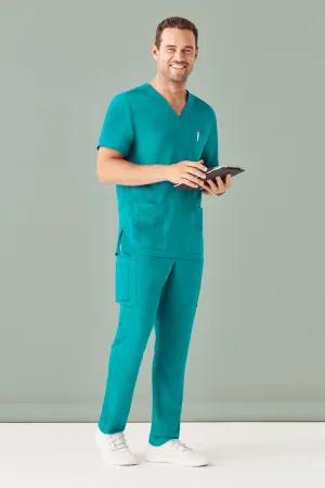 Biz Care CSP946ML Mens Avery Poly Elastane Stretch Cargo Straight Leg Pant