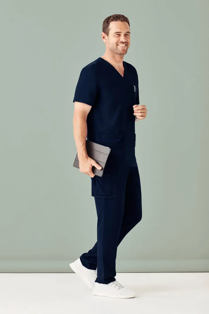 Biz Care CSP946ML Mens Avery Poly Elastane Stretch Cargo Straight Leg Pant