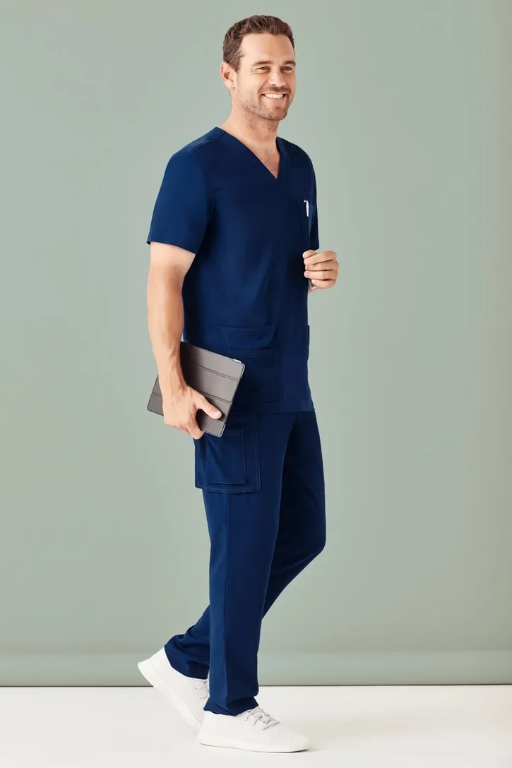 Biz Care CSP946ML Mens Avery Poly Elastane Stretch Cargo Straight Leg Pant
