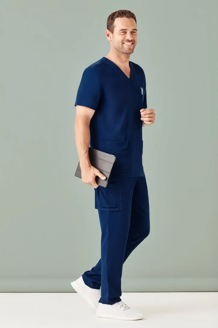 Biz Care CST945MS Mens Avery Poly Elastane Stretch V Neck Scrub Top
