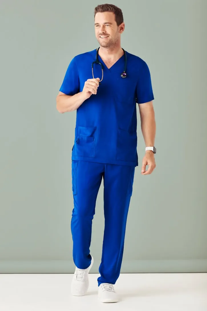 Biz Care CST945MS Mens Avery Poly Elastane Stretch V Neck Scrub Top