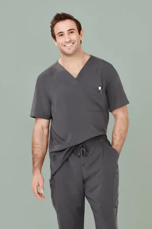 Biz Care CST945MS Mens Avery Poly Elastane Stretch V Neck Scrub Top