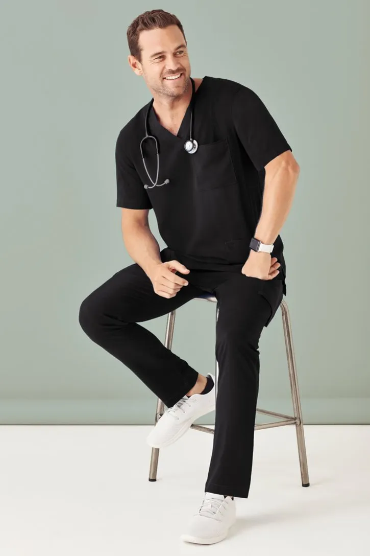 Biz Care CST945MS Mens Avery Poly Elastane Stretch V Neck Scrub Top