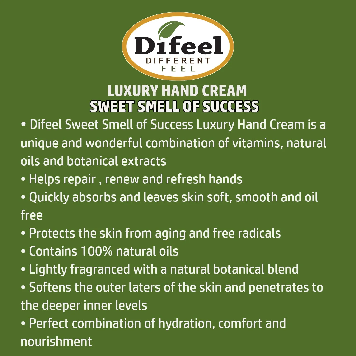 Difeel Luxury Moisturizing Hand Cream - Sweet Smell of Success 1.4 oz. (12-Pack)