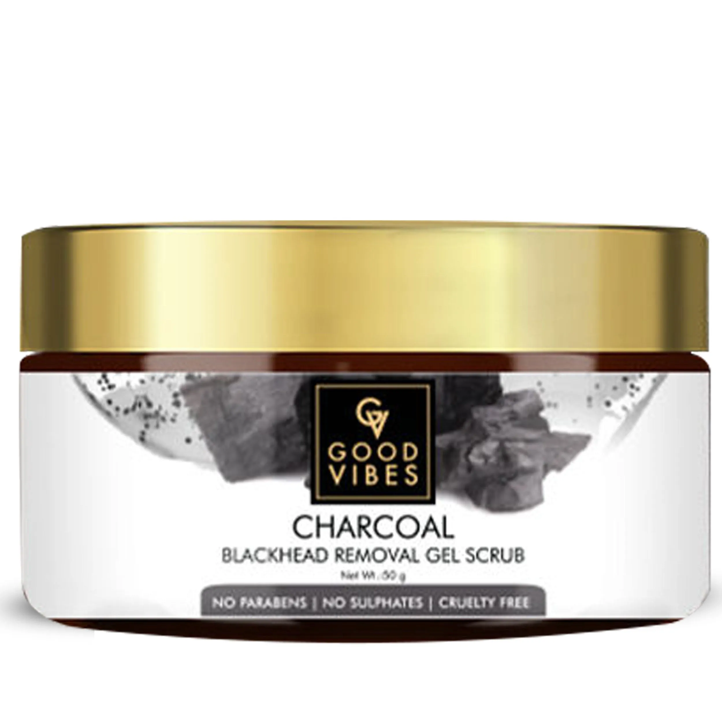 Good Vibes Blackhead Removal Gel Scrub - Activated Charcoal (50 gm)