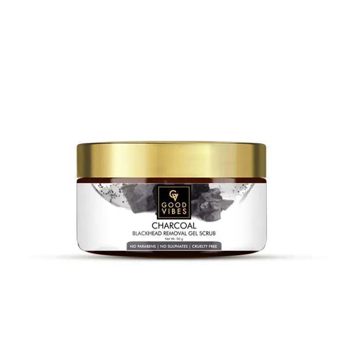 Good Vibes Blackhead Removal Gel Scrub - Activated Charcoal (50 gm)