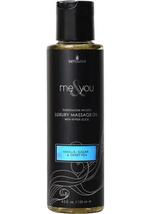 Me and You Pheromone Infused Luxury Massage Oil Vanilla Sugar Sweet Pea
