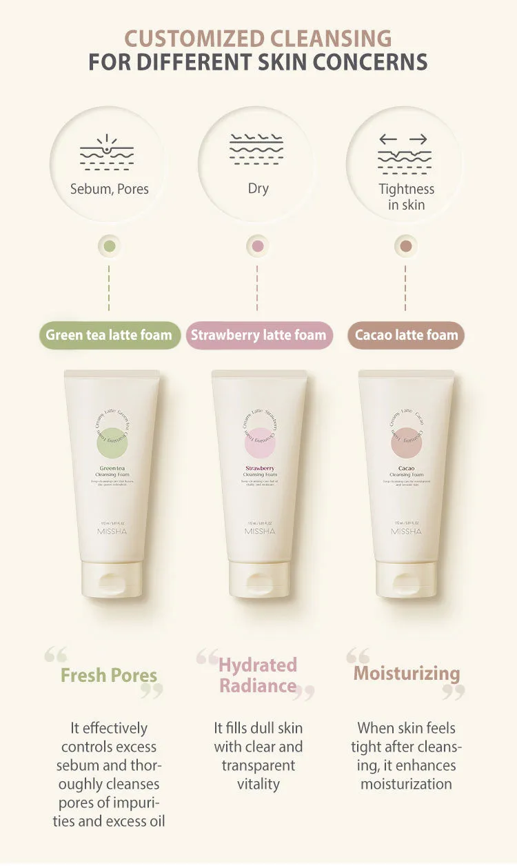 MISSHA Creamy Latte Cleansing Foam 172ml