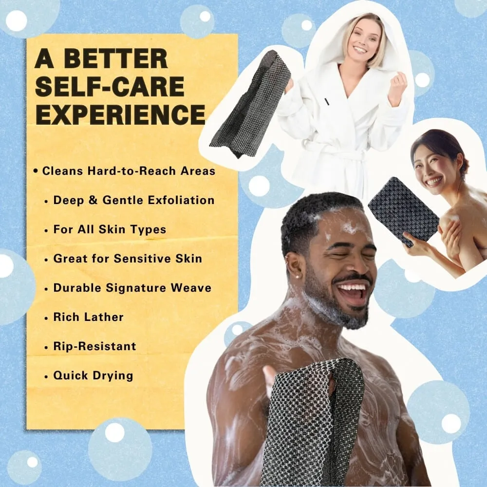 NEW YEAR HOT SALEBuy 1 Get 1 FreeExfoliating Antibacterial Shower Towel