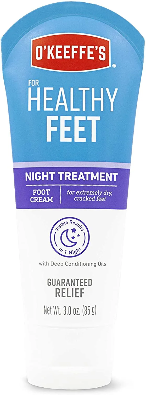 O'Keeffe's Healthy Feet Night Treatment Foot Cream (Pack of 2), White, 2 Pack (103011)