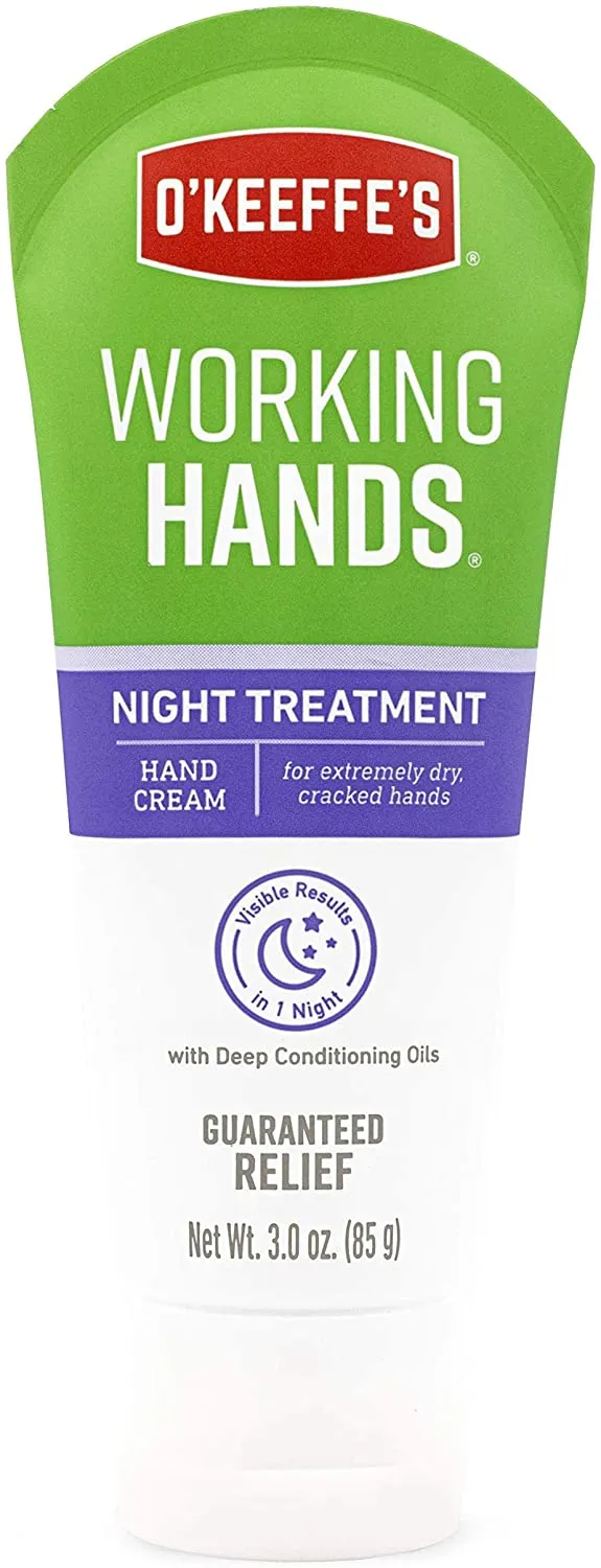 O'Keeffe's Night Treatment Combo Pack Including Working Hands Night Treatment Hand Cream, Healthy Feet Night Treatment Foot Cream and Lip Repair Night Treatment Lip Balm
