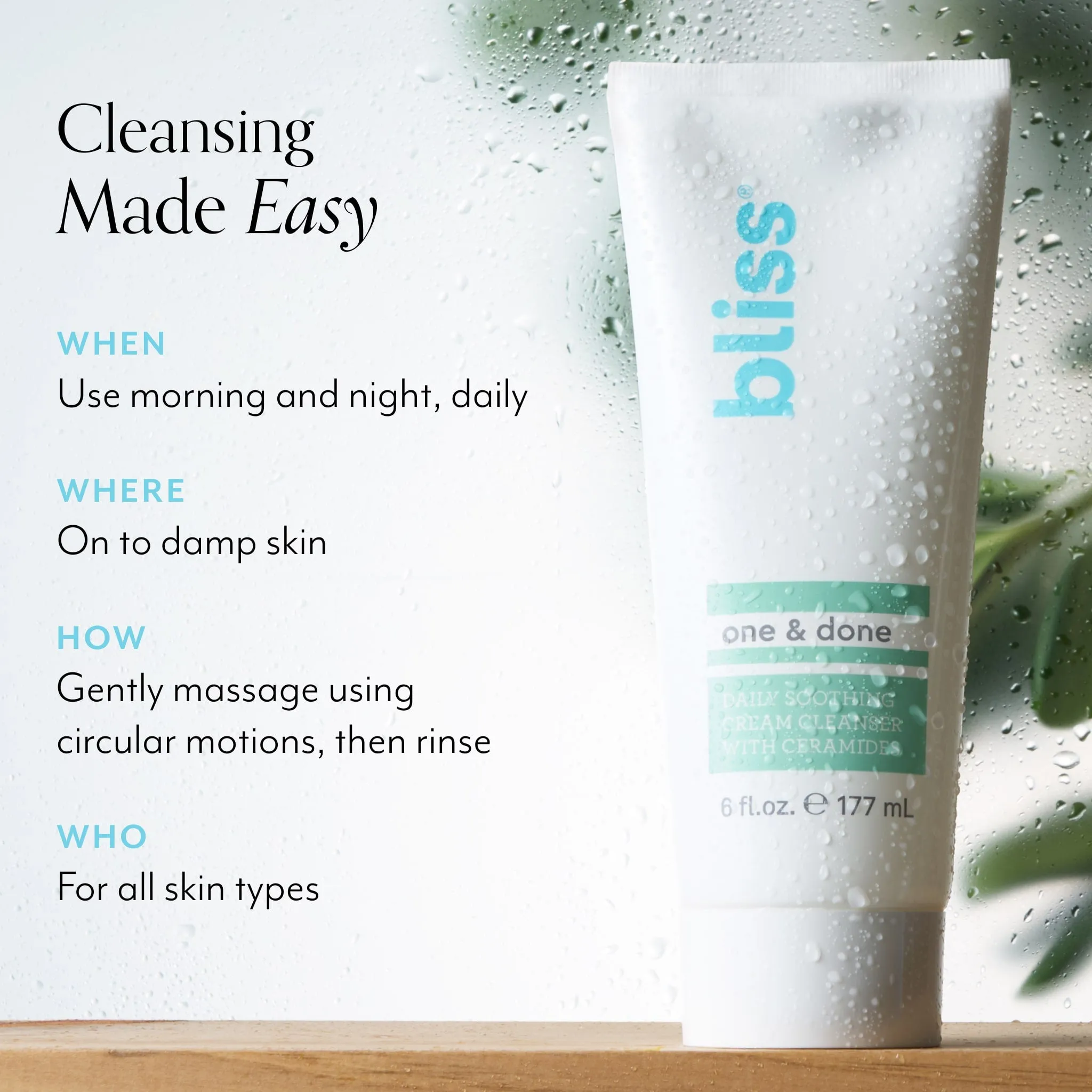 One & Done Daily Soothing Cream Cleanser with Ceramides
