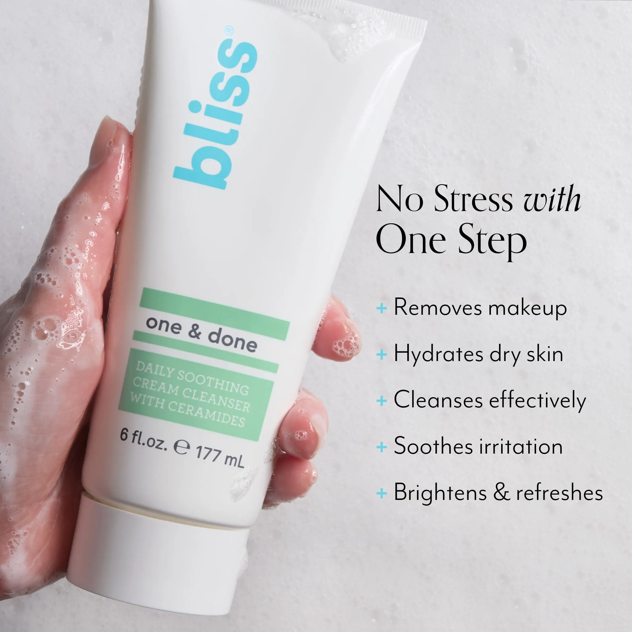 One & Done Daily Soothing Cream Cleanser with Ceramides