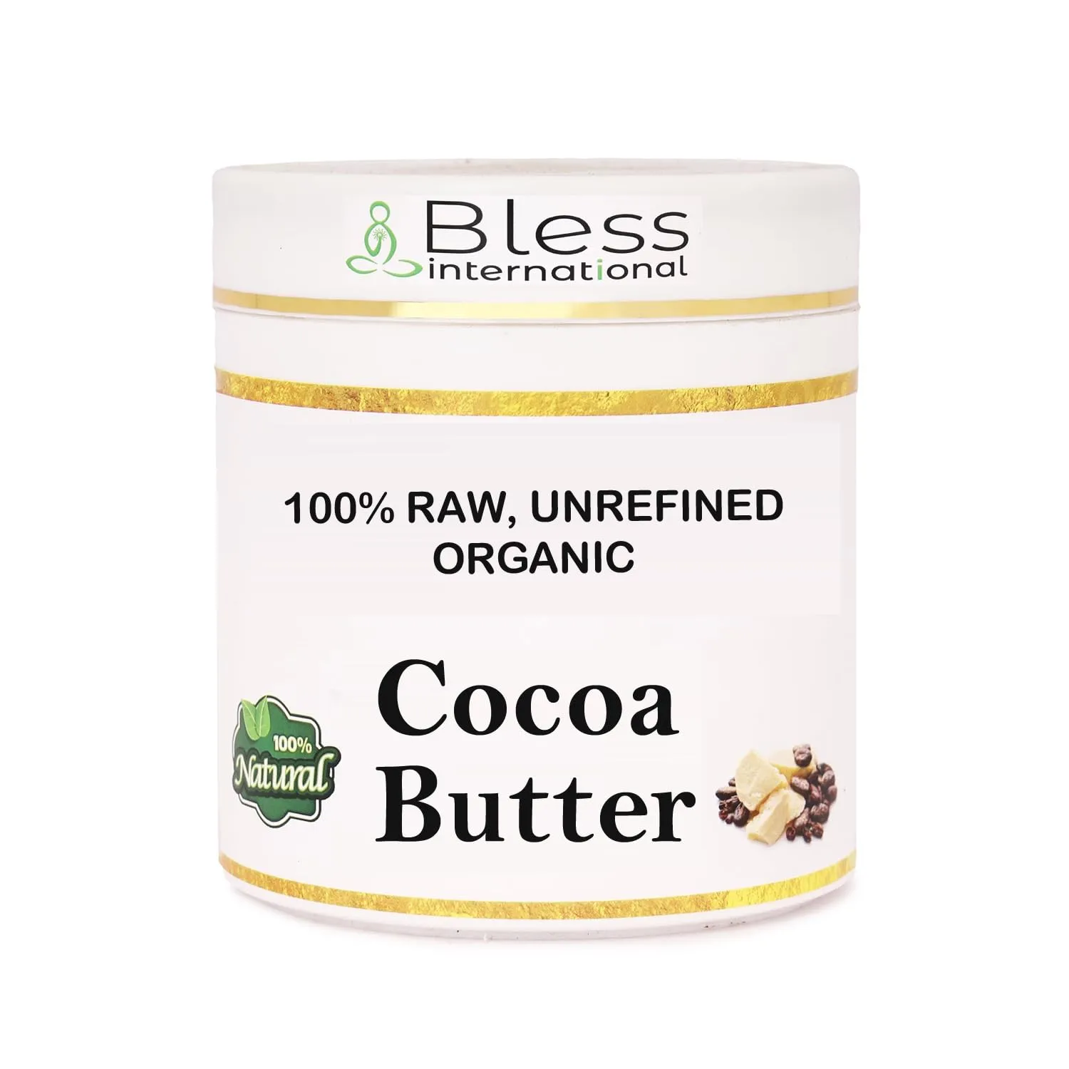 Organic Raw Cocoa Butter 100% Pure,Natural & Unrefined| Skin Moisturizer