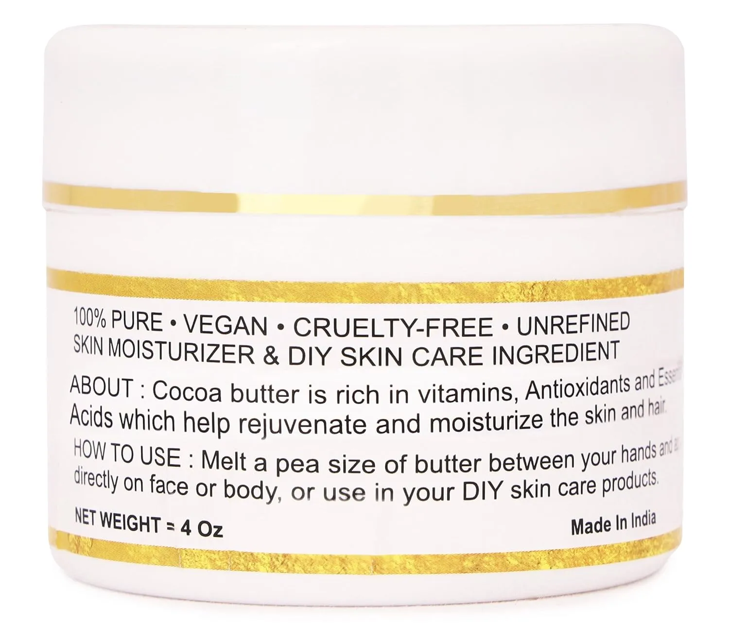 Organic Raw Cocoa Butter 100% Pure,Natural & Unrefined| Skin Moisturizer