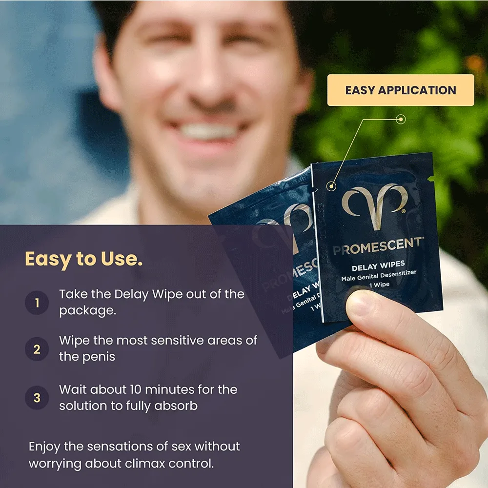Promescent Delay Wipes For Men (5 ct.)