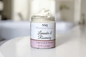 Scalp Scrub & Shampoo – Lavender and Rosemary Essential Oils, 10 oz