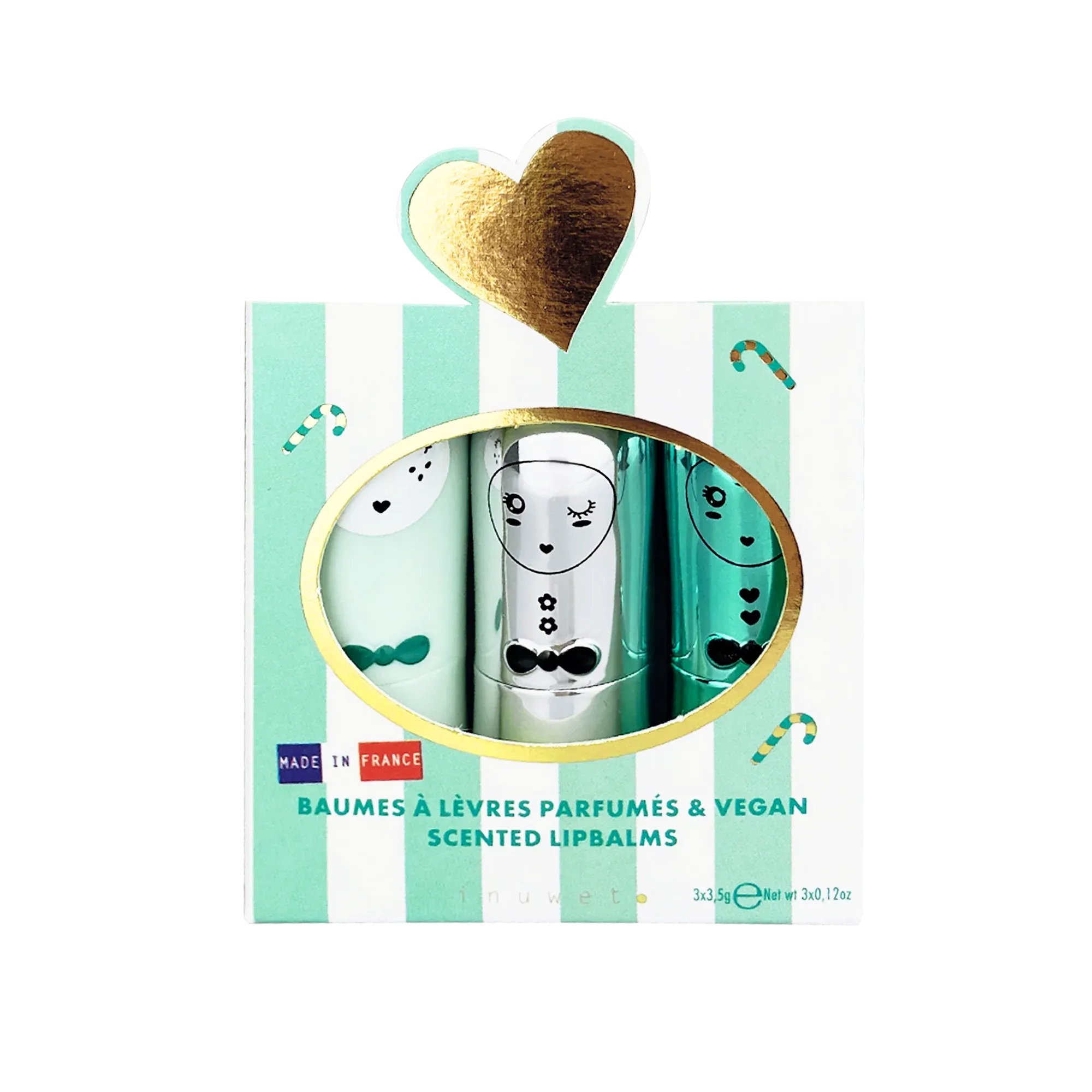 Set of 3 Lip Balm Jingle Aqua - اكسسوارات التجميل
