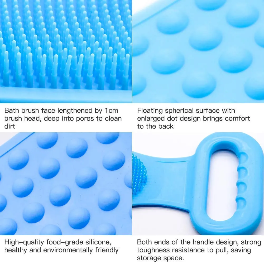 Silicone Body Back Scrubber Bath Brush Washer For Dead Skin Removal