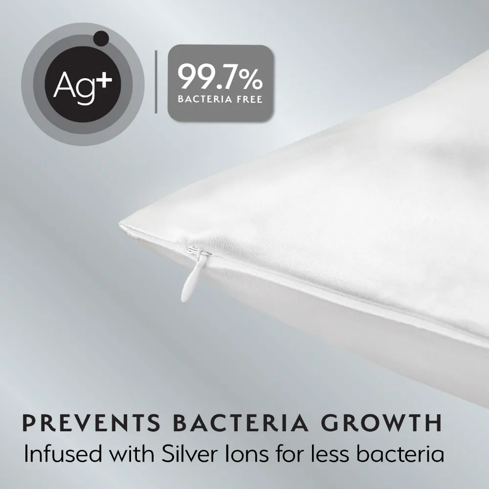 Silver Cloud Satin Pillowcase White