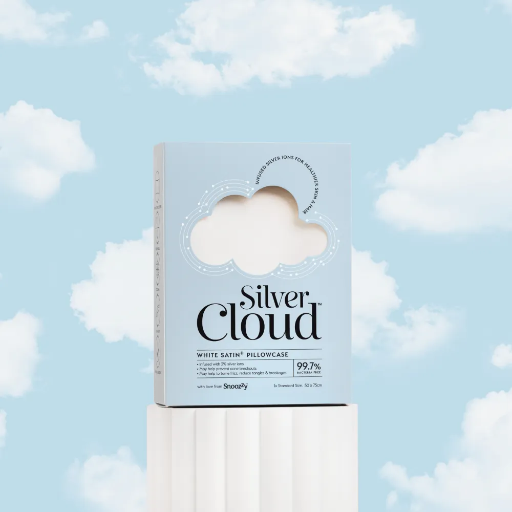 Silver Cloud Satin Pillowcase White